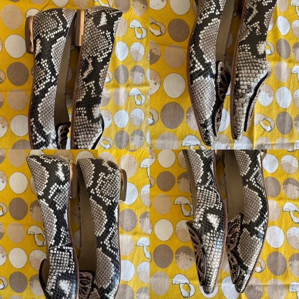 Sophia Webster python butterfly studded pointed flats - Picture 4 of 16